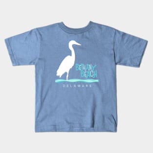 Bethany Beach Delaware Heron Kids T-Shirt